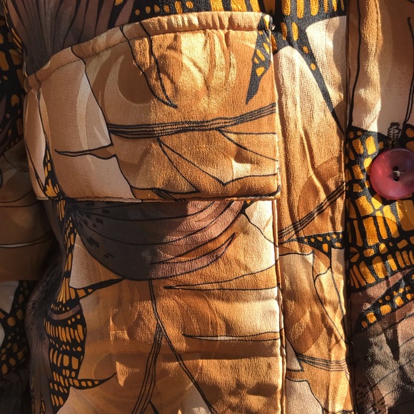 ADAM DOUGLASS Vintage Floral Print Silk Jacket - Picture 5 of 8